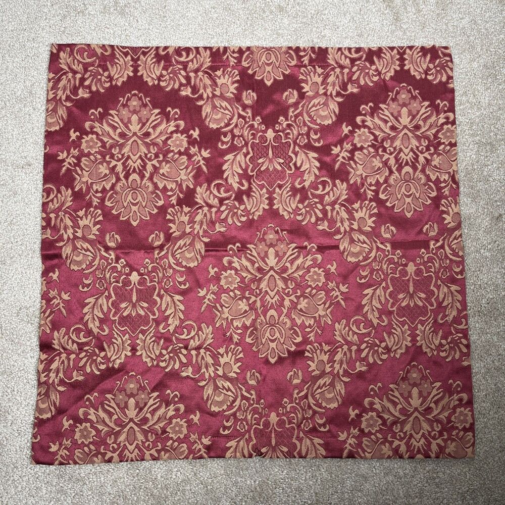 Waterford‎ Cloth Napkins Crimson Red Gold Brocade Wiltshire Damask 20.5” # 77104